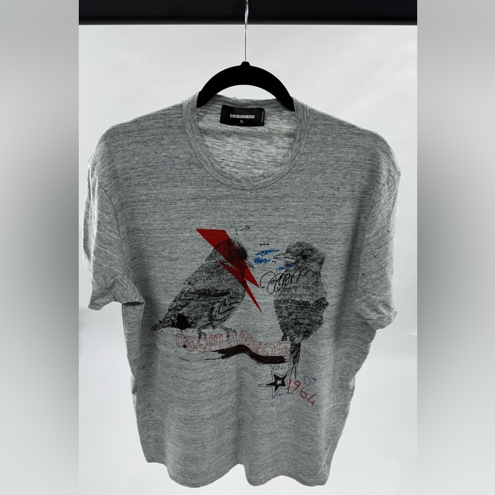 DSQUARED2 Gray Short Sleeve Graphic Tee